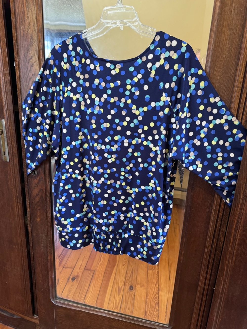 Plus Size Colorful Polka Dot Blouse